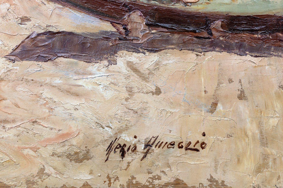 Ecole De Paris – Merio Ameglio – Les Martigues – Huile Sur Panneau - Signé-photo-3
