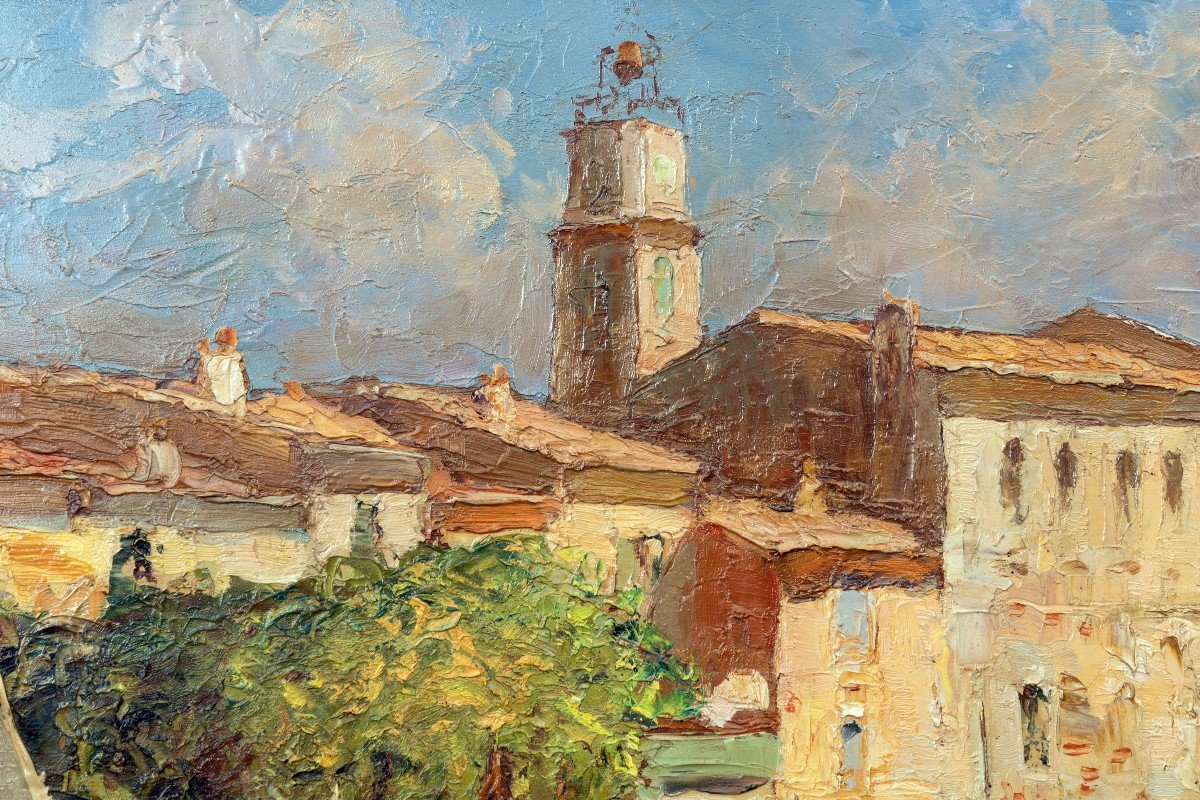 Ecole De Paris – Merio Ameglio – Les Martigues – Huile Sur Panneau - Signé-photo-5