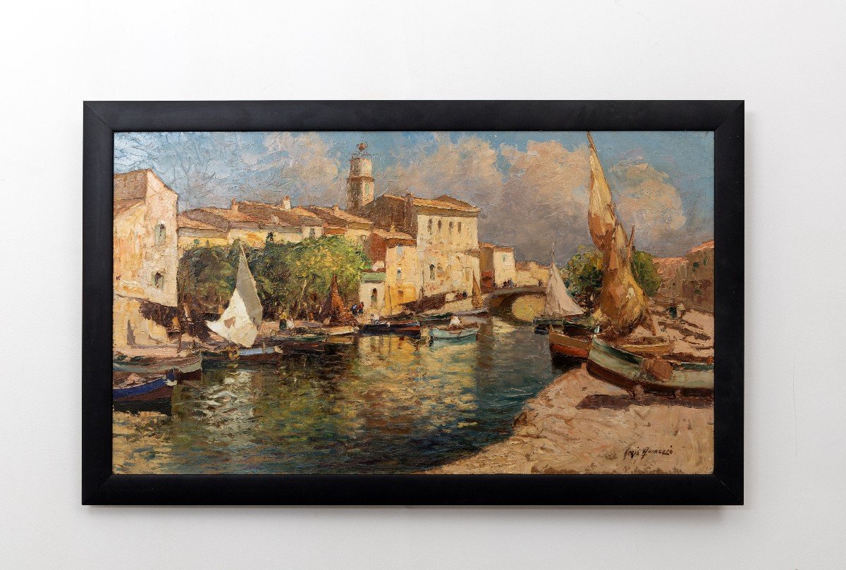 Ecole De Paris – Merio Ameglio – Les Martigues – Huile Sur Panneau - Signé-photo-6