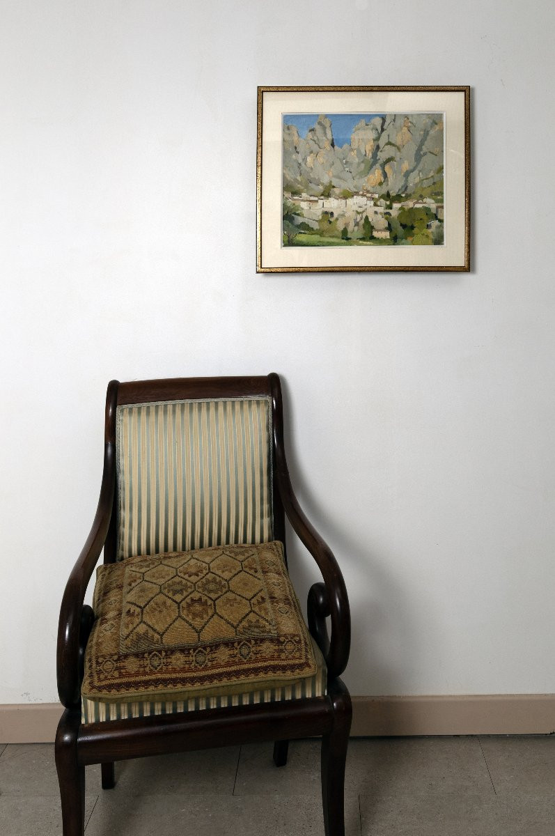 Valette Adolphe – Vue De Moustiers-sainte-marie – Huile Sur Toile - Signé-photo-6