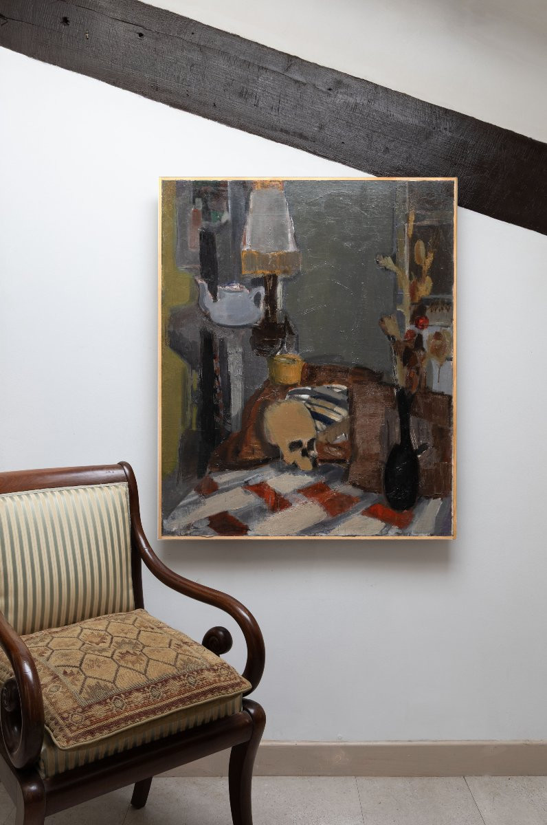 Michel Bertrand – Vanité – Huile Sur Toile – Vers 1965-photo-3