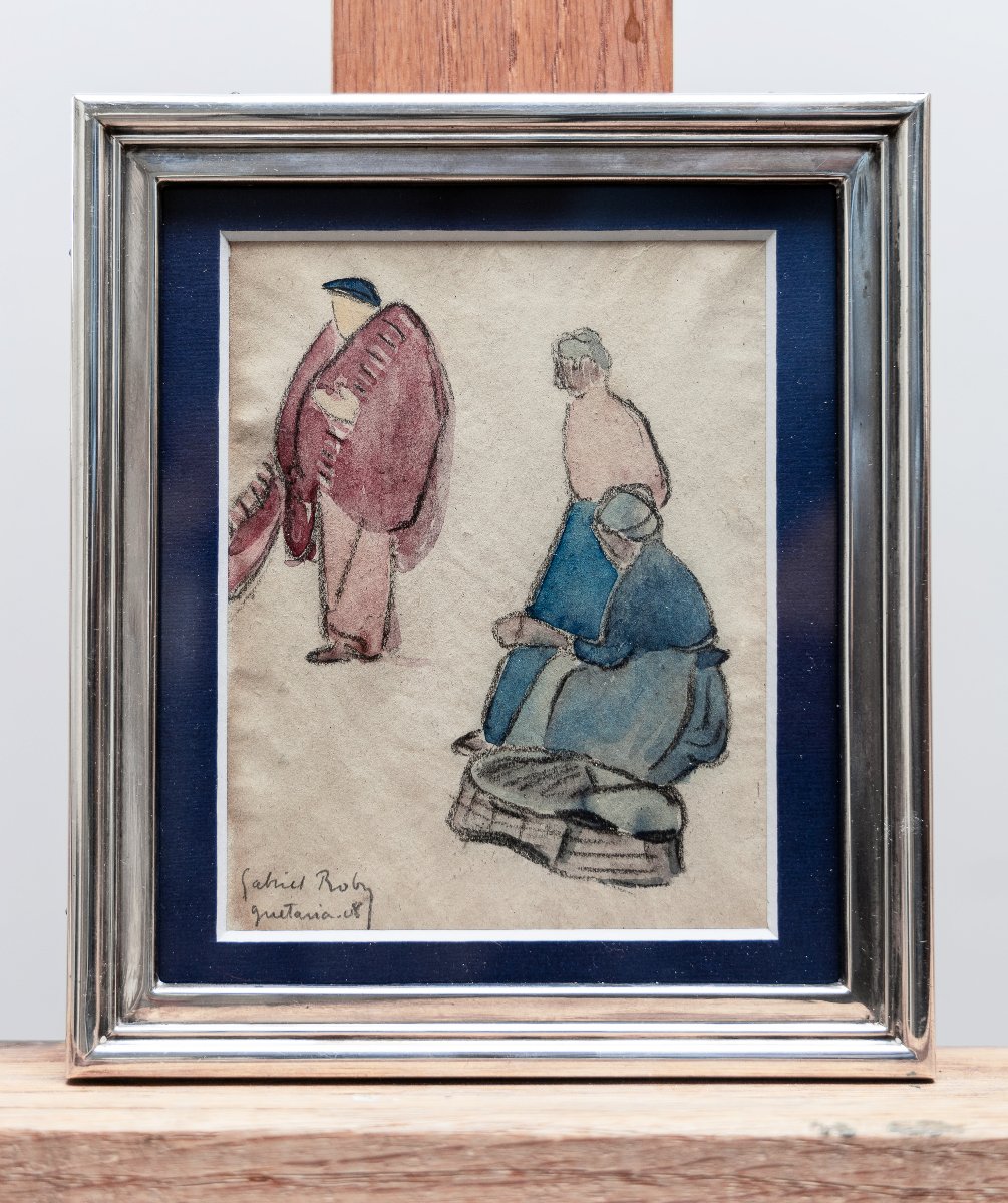Basque Country - Roby Gabriel – Fisherman And Fishmongers In Guétary – Signed And Dated-photo-3