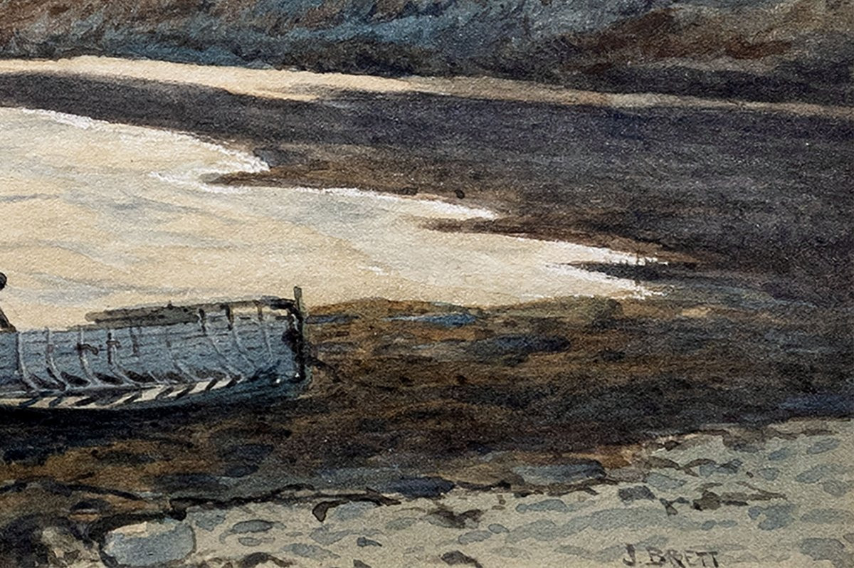 John BRETT - Vue de Sandsfoot Castle, Weymouth (GB) – Aquarelle - Signée - vers 1880-photo-3