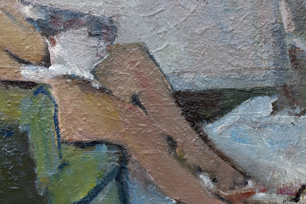Suzanne BRIANÇON- RUETSCH – Nu au fauteuil – Huile sur toile – XXe s. Signée-photo-2