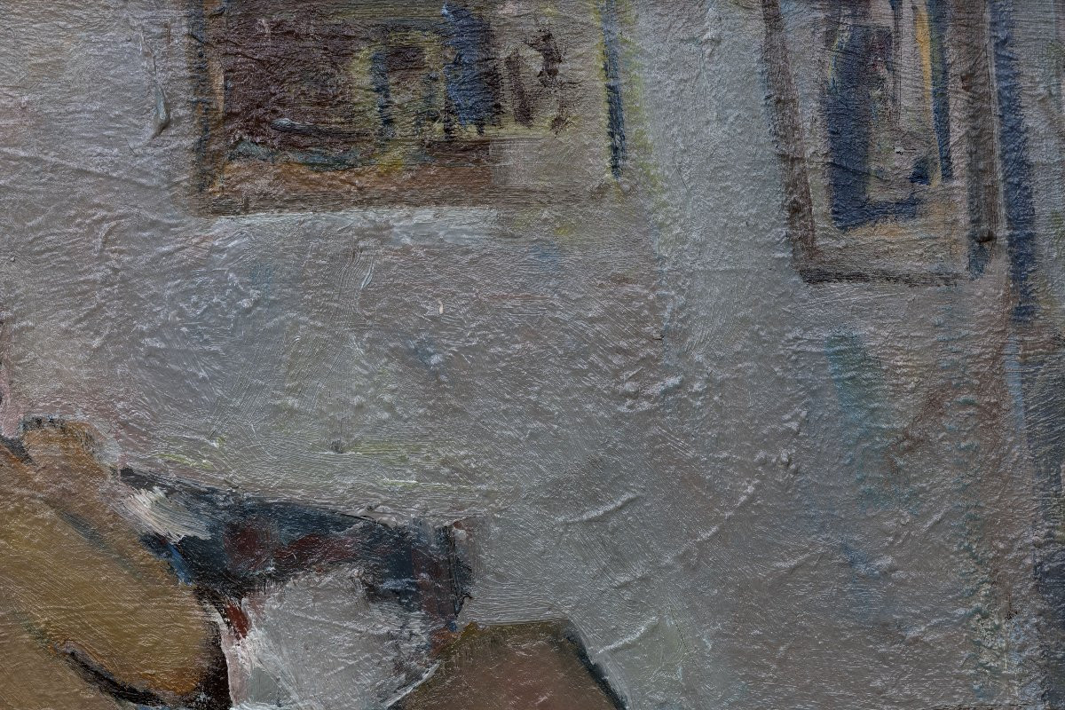 Suzanne BRIANÇON- RUETSCH – Nu au fauteuil – Huile sur toile – XXe s. Signée-photo-4