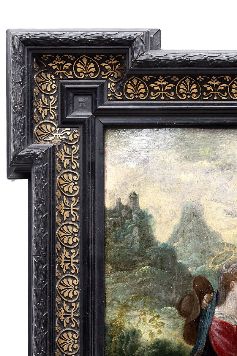 Follower Of Maerten De Vos – Visitation – Oil On Copper – Early 17th Century-photo-4