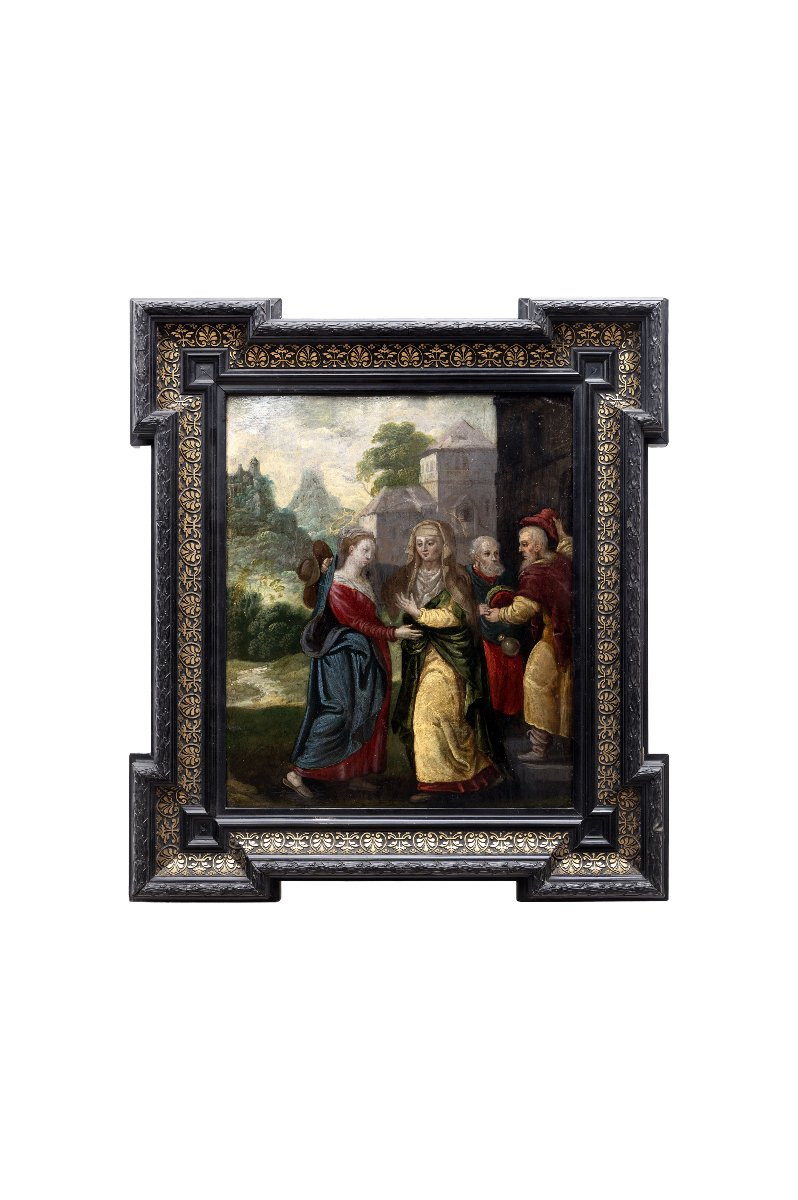 Follower Of Maerten De Vos – Visitation – Oil On Copper – Early 17th Century-photo-5