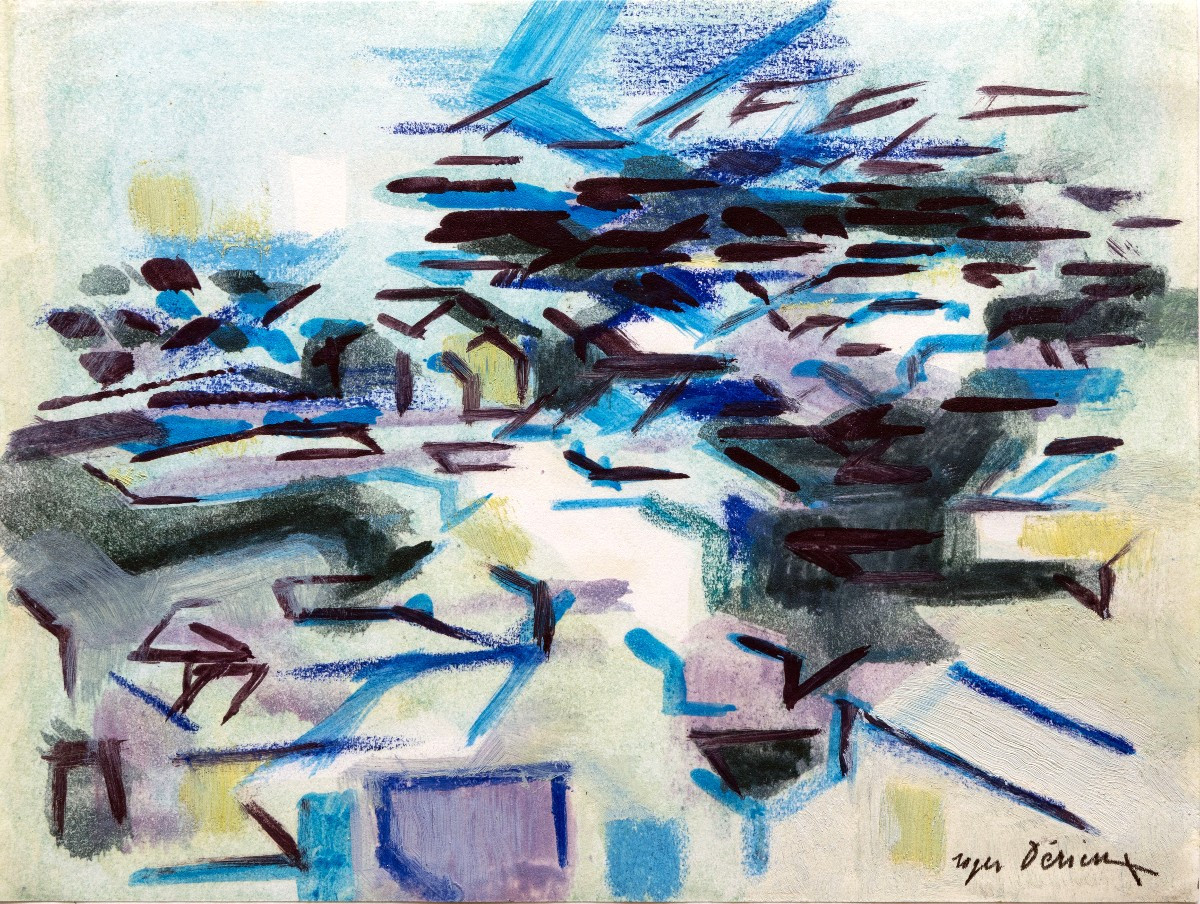School Of Paris – Roger Dérieux – City – Mixed Technique – Signed