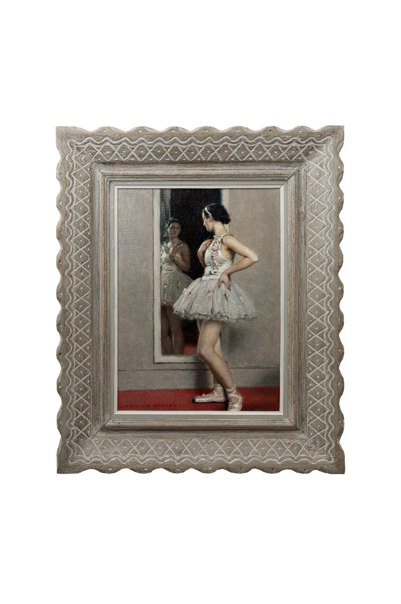 Auguste Leroux – Ballerina At The Mirror – Oil On Canvas – Circa 1920 – Signed – Frame "bouche"-photo-6