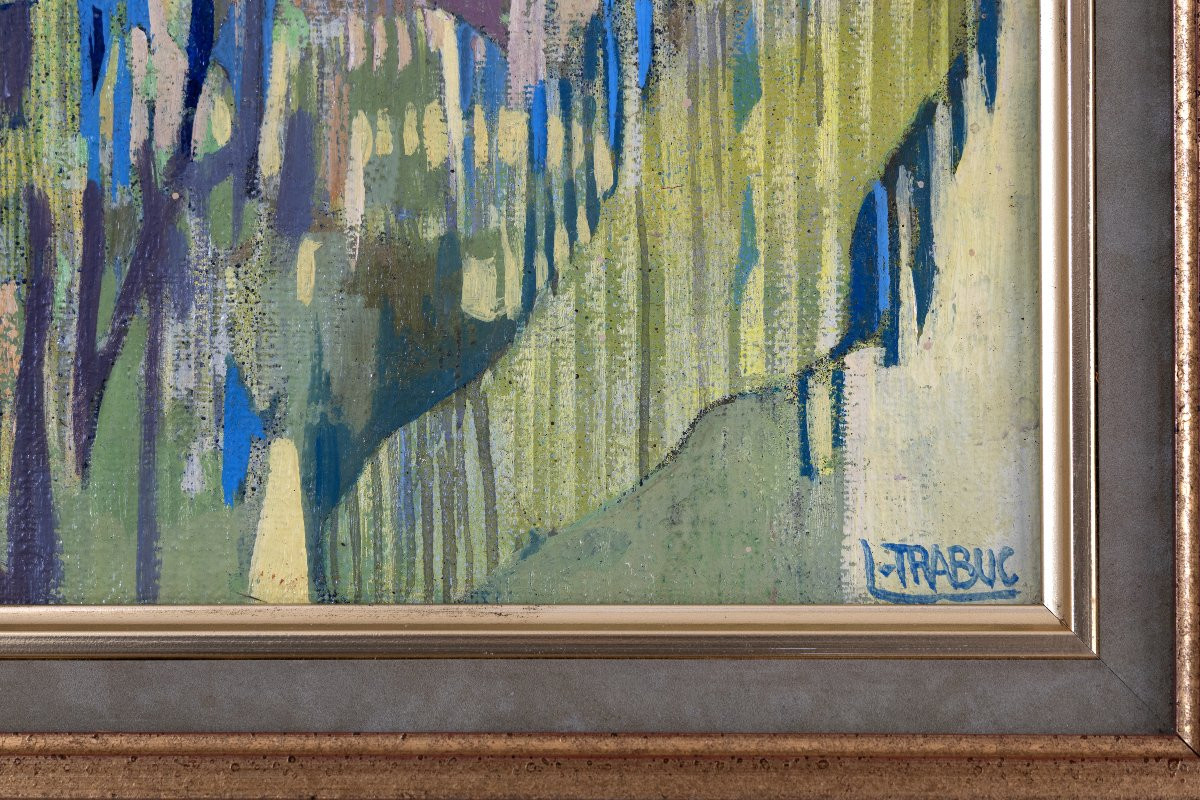 Louis Trabuc – Provençal Landscape – Oil On Canvas - Signed-photo-3