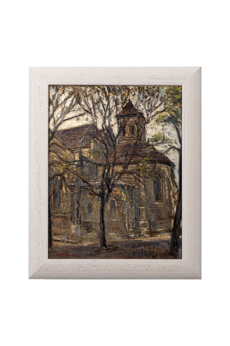 Fernand Laval – Paris : église Saint Pierre de Montmartre – Huile sur carton – Signée et datée-photo-5