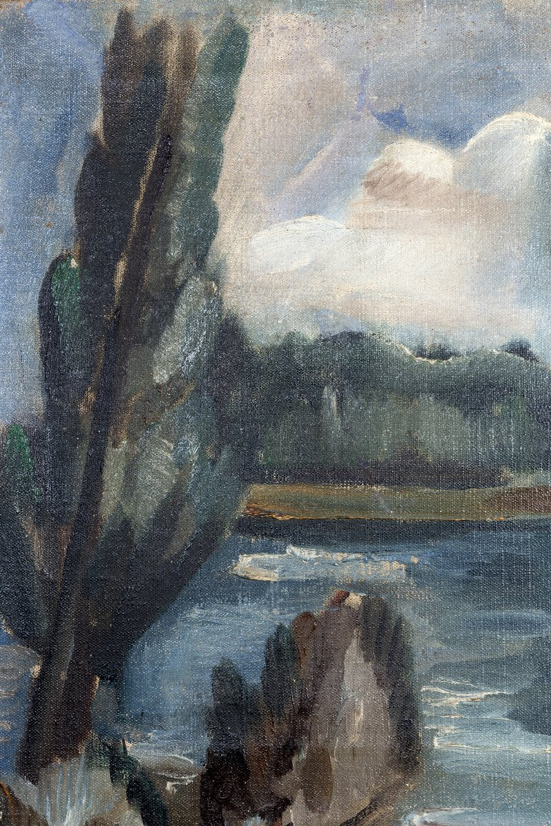 André Favory – Woman At The River – Oil On Canvas – Signed – Circa 1930-photo-4