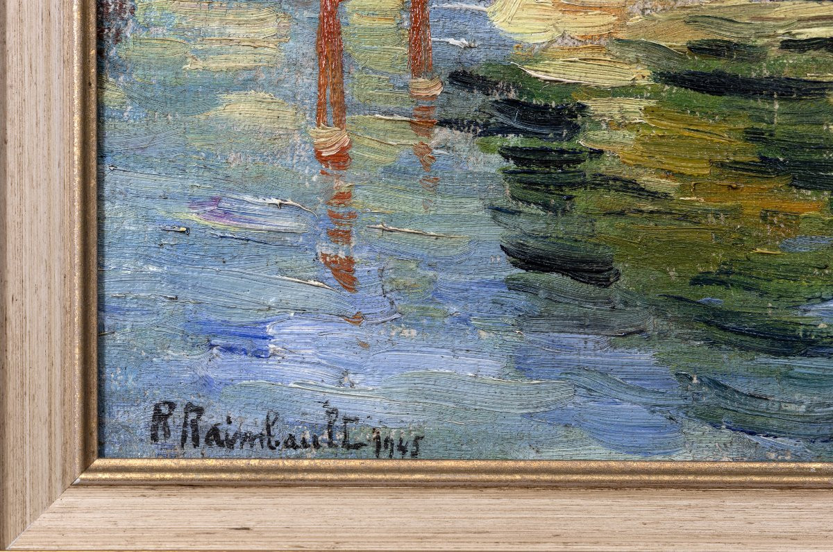 Fauvisme - Richard Raimbault – Paris, île de la Cité – Huile sur toile – Signée  et datée-photo-3
