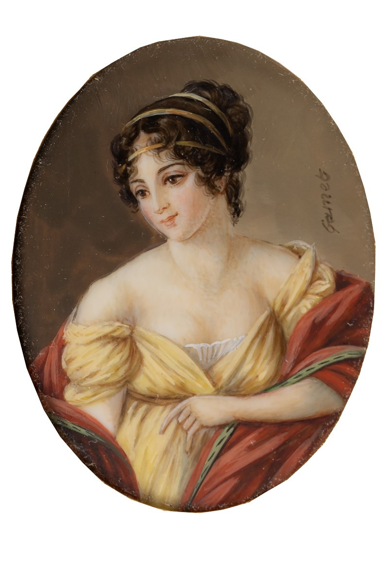 Miniature: Pauline Borghèse, Sister Of Napoleon I - Signed