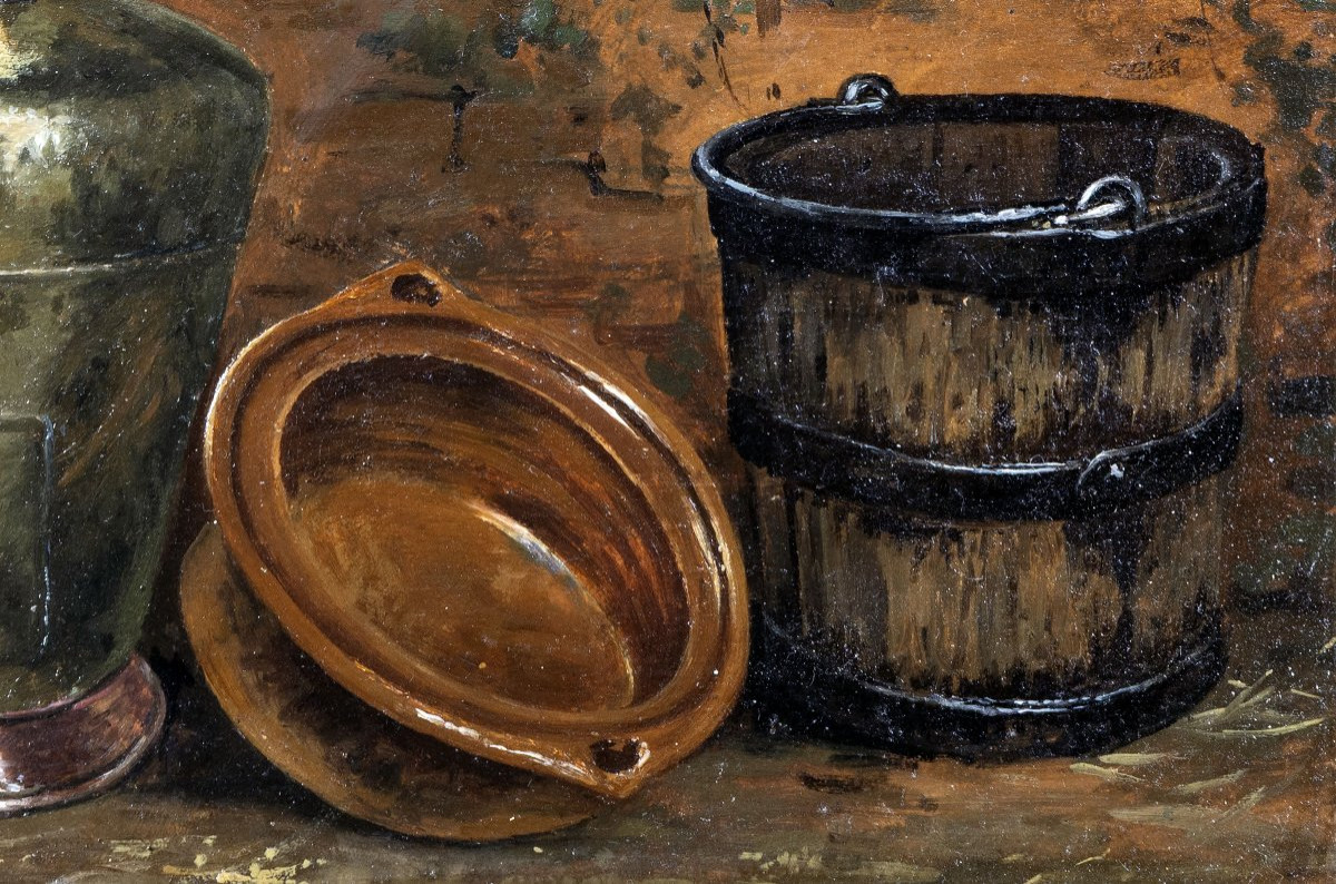 Henriette Ronner-knip – Still Life With Brass Instruments – Oil On Canvas -photo-2
