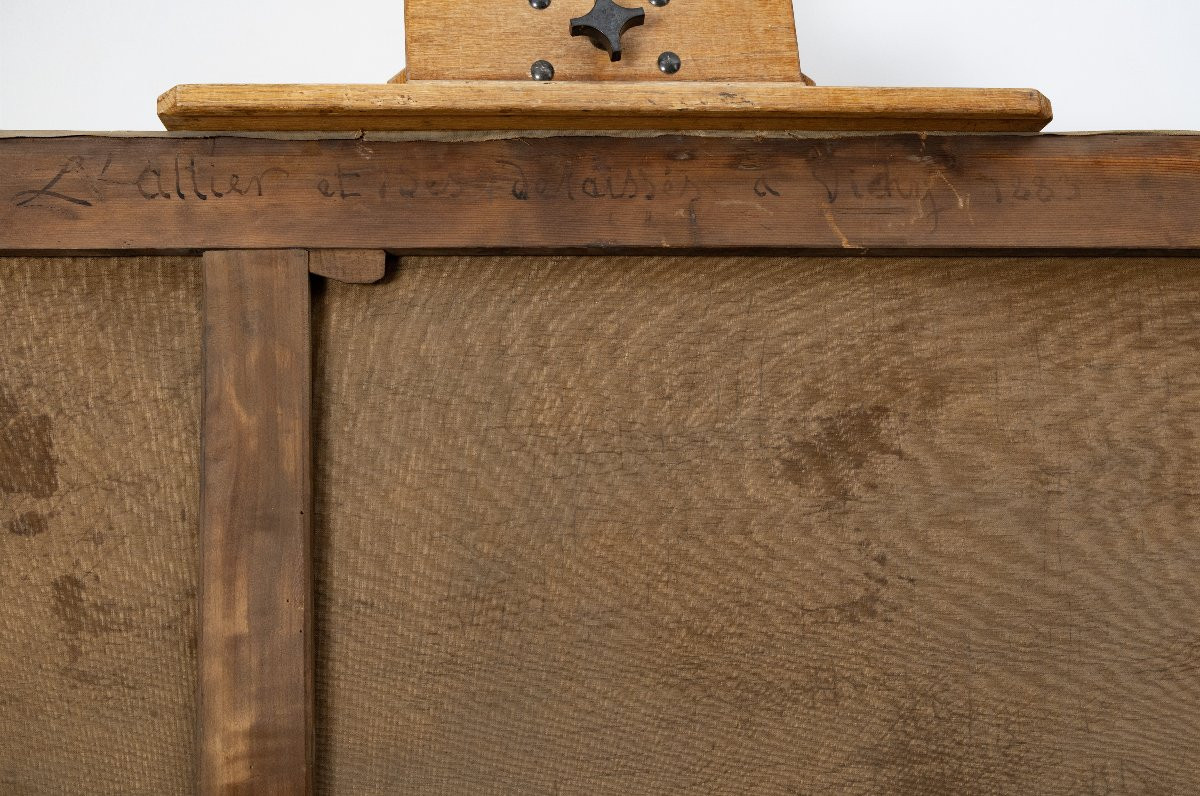 Antoine Ponthus-cinier – The Allier River And Its Lakes - Oil On Canvas - Signed -photo-8