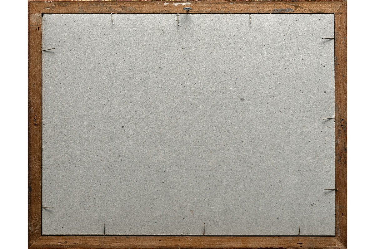 Adolphe D'HASTREL (1805-1874) - Paysage alpin avec barques et montagnes  - Aquarelle - Signée-photo-4