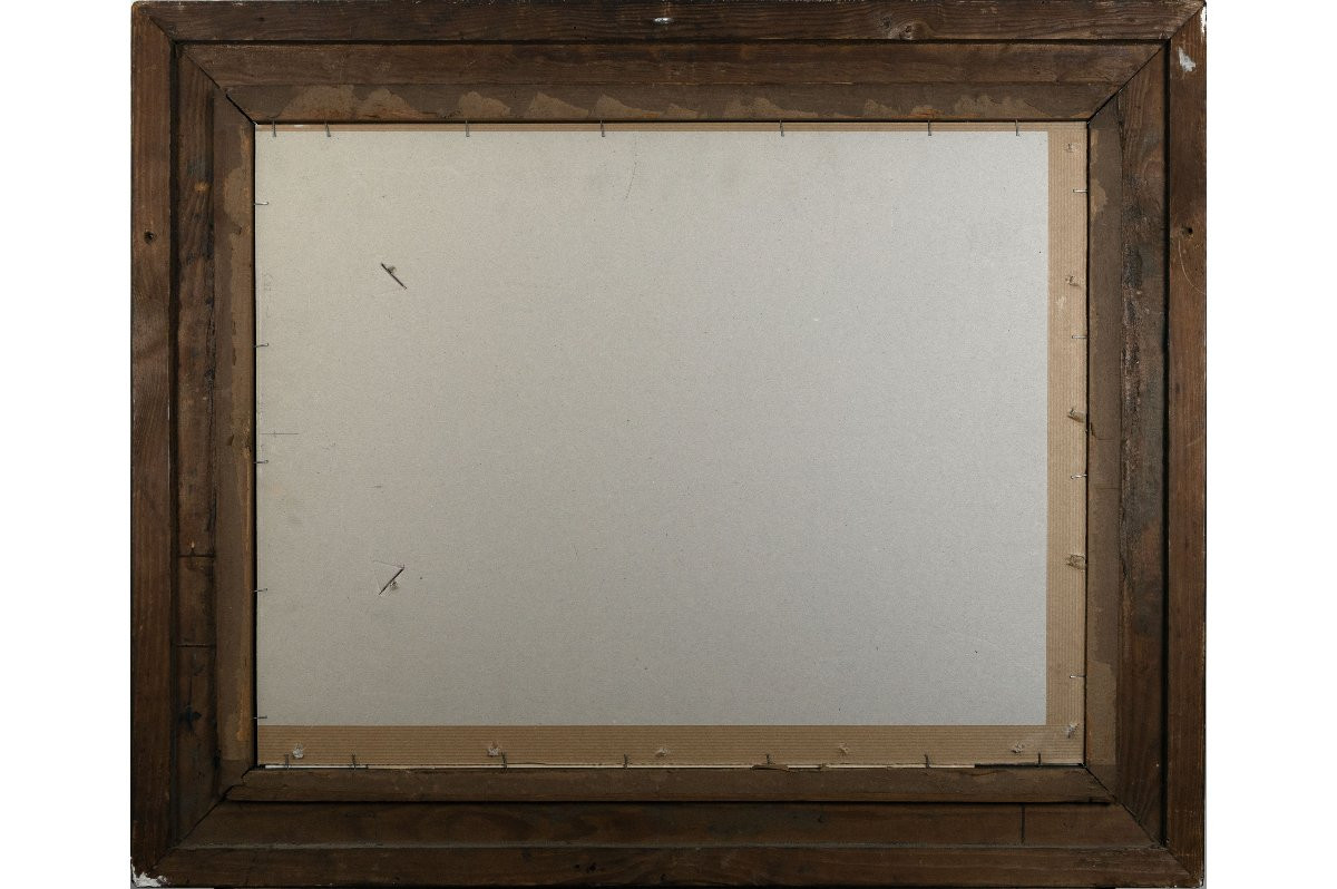 Claude Honoré Hugrel – The Barges (winter Evening) – Tempera And Pastel – Signed And Dated 1918-photo-4