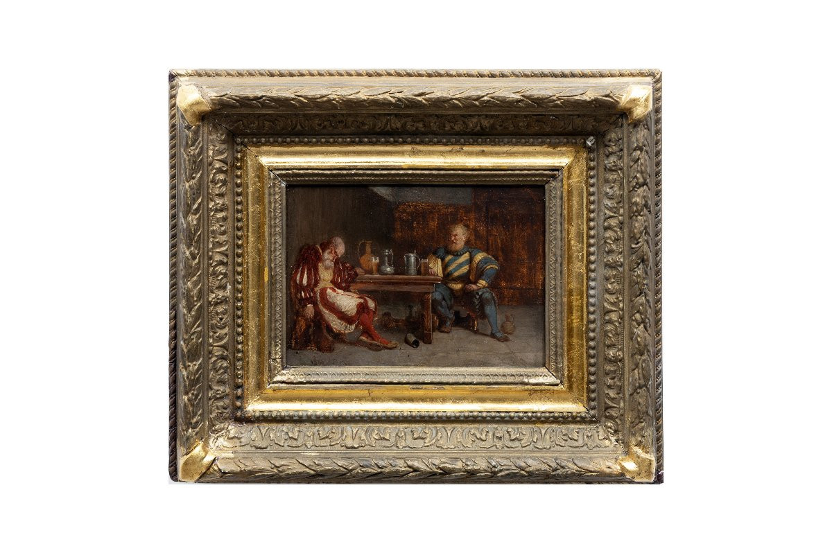 Octave Penguilly l'Haridon – Renaissance Tavern Scene - 1860 - Signed-photo-5