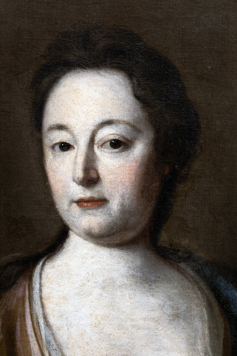 Suiveur de Pierre GOBERT – Portrait d’une dame de qualité – Huile sur toile - XVIIIe -photo-1