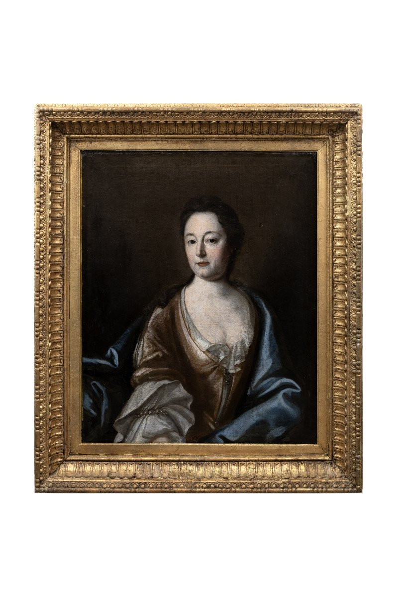 Suiveur de Pierre GOBERT – Portrait d’une dame de qualité – Huile sur toile - XVIIIe -photo-5
