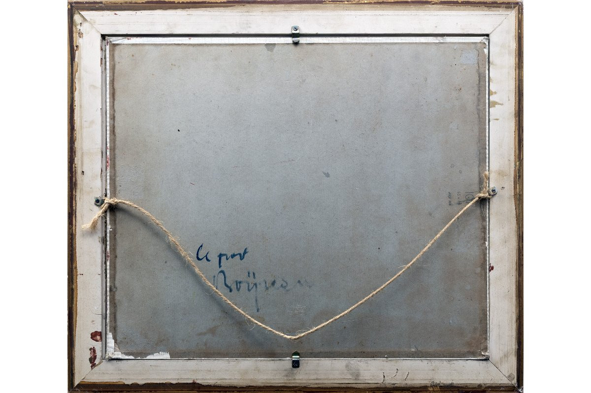 Peter Rostrup BOYESEN – Vue de port sous la neige – Huile sur toile – Signée -photo-4