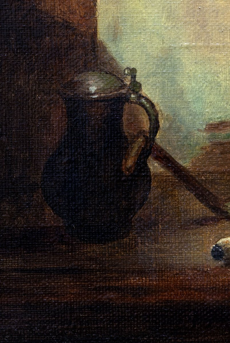 Russian Or Ukrainian Artist – Still Life With Onions – Monogrammed And Named On The Back-photo-3