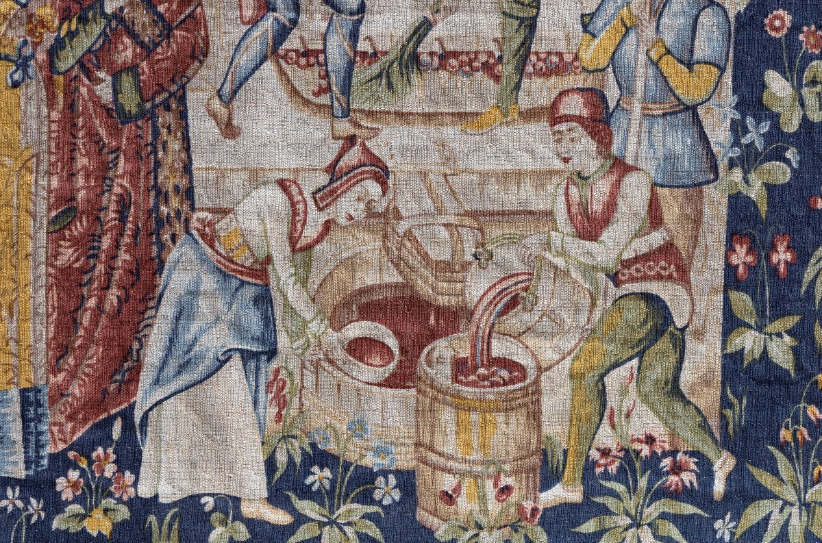 Tapisserie d’Aubusson – Les Vendanges – Manufacture Robert Four-photo-3