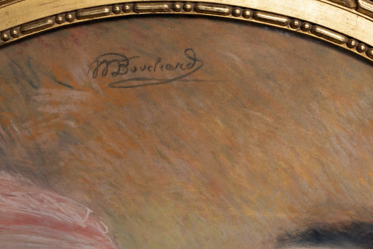 Pastel – Portrait Of A Young Woman – 19th Century – Signed-photo-3