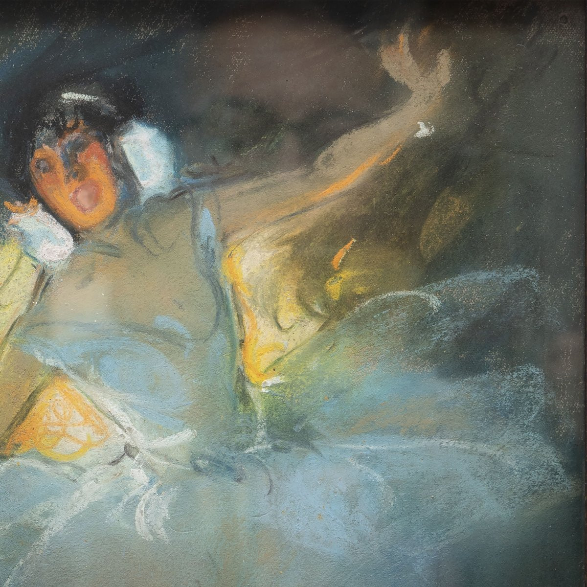 Louis Fortuney - Ballerina In Motion - Pastel On Paper - Signed -photo-3