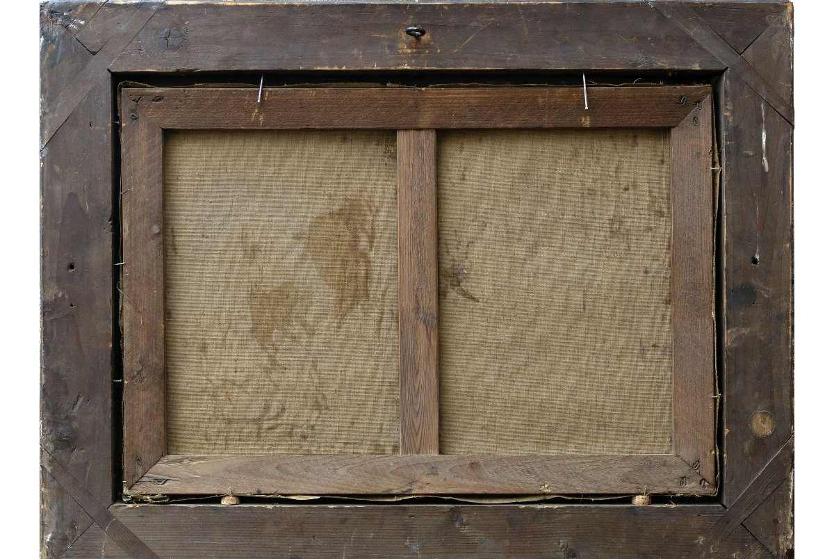 Gennaro BEFANIO -  Scène d’intérieur avec couple – Huile sur toile- Signée -photo-4