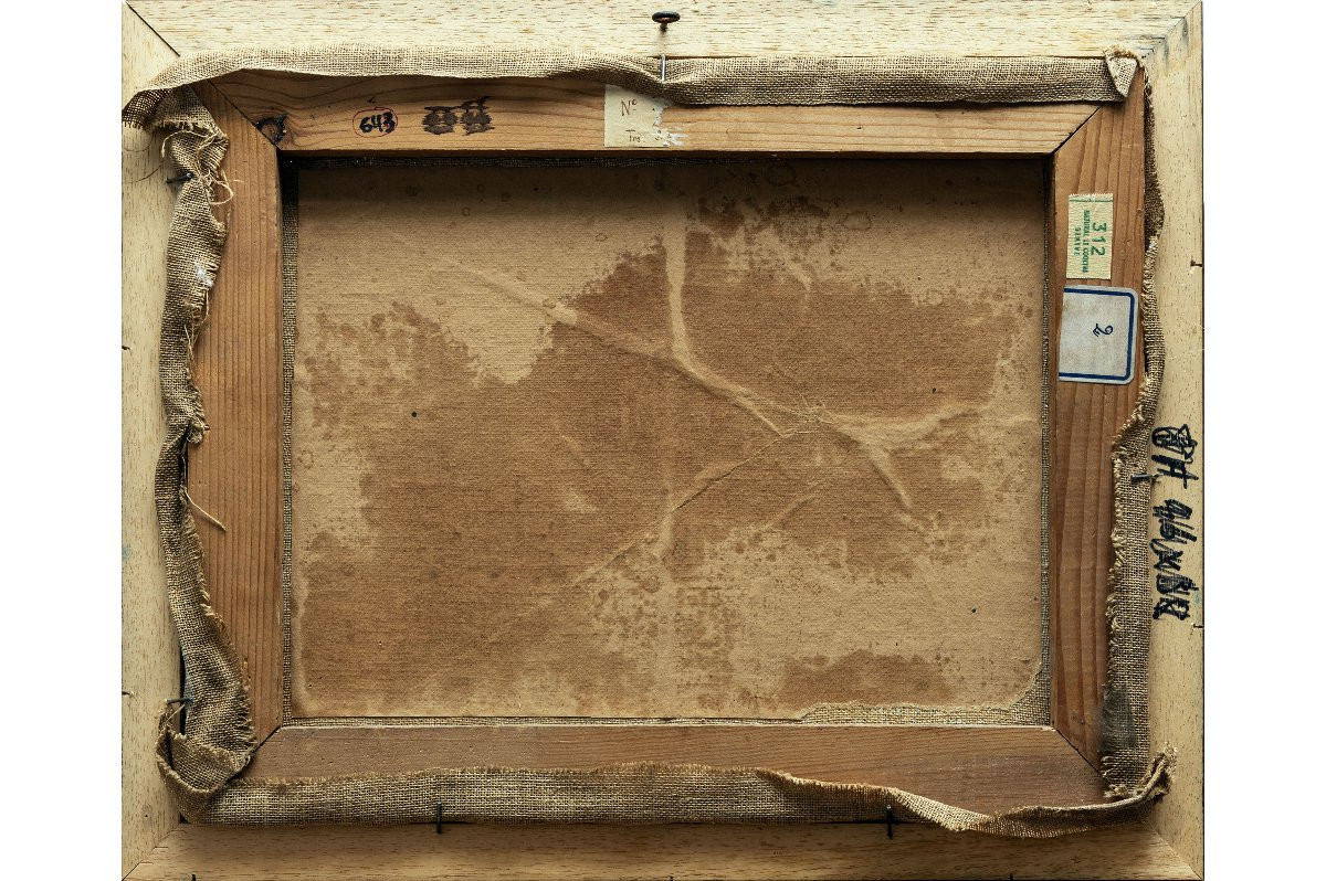 F. LEMAIRE - Paysage marin rocheux - Huile sur toile - Signée-photo-4