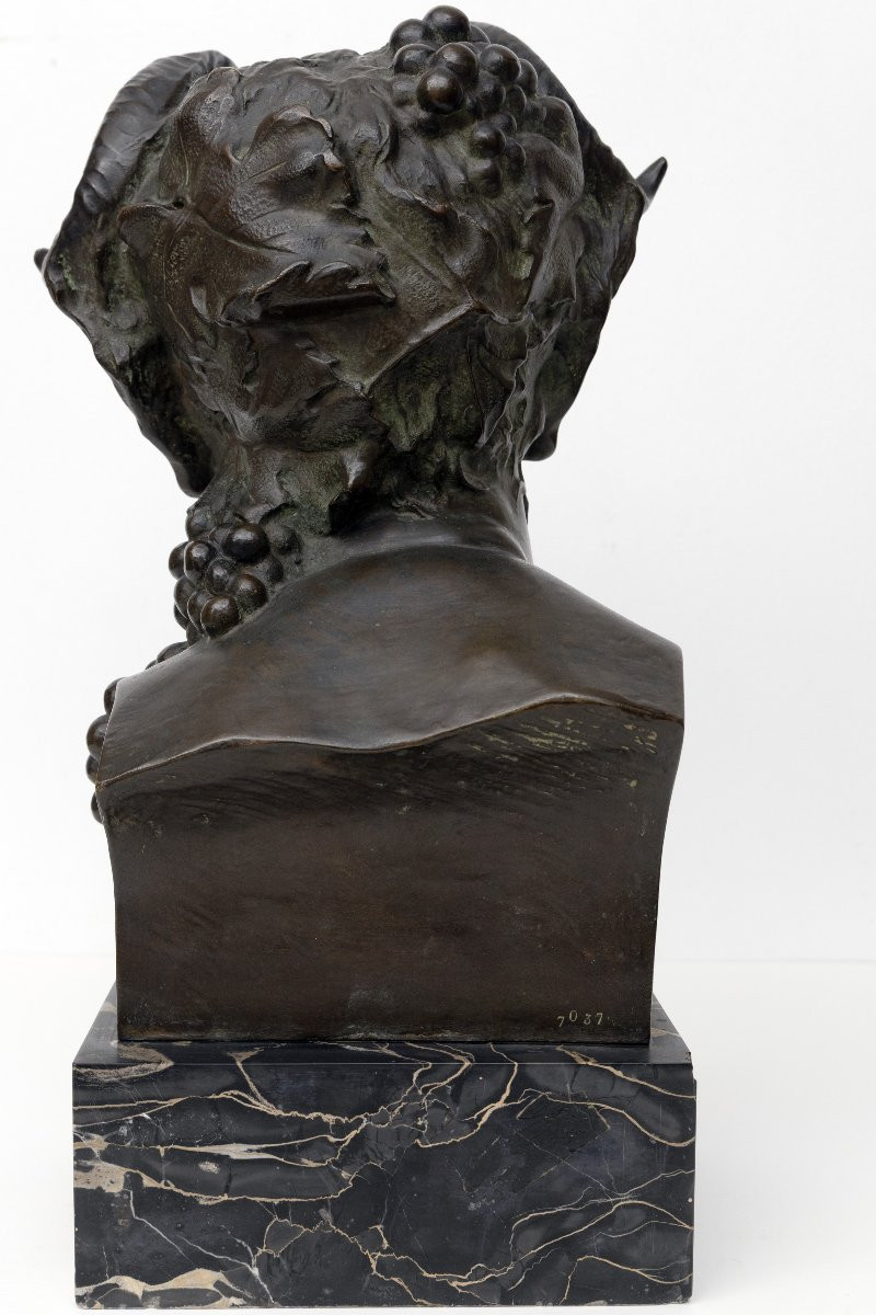 MARQUET Alix – Tête de Faune – Bronze - Vers 1914 - Signé -photo-4
