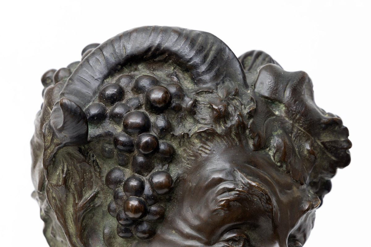 MARQUET Alix – Tête de Faune – Bronze - Vers 1914 - Signé -photo-4