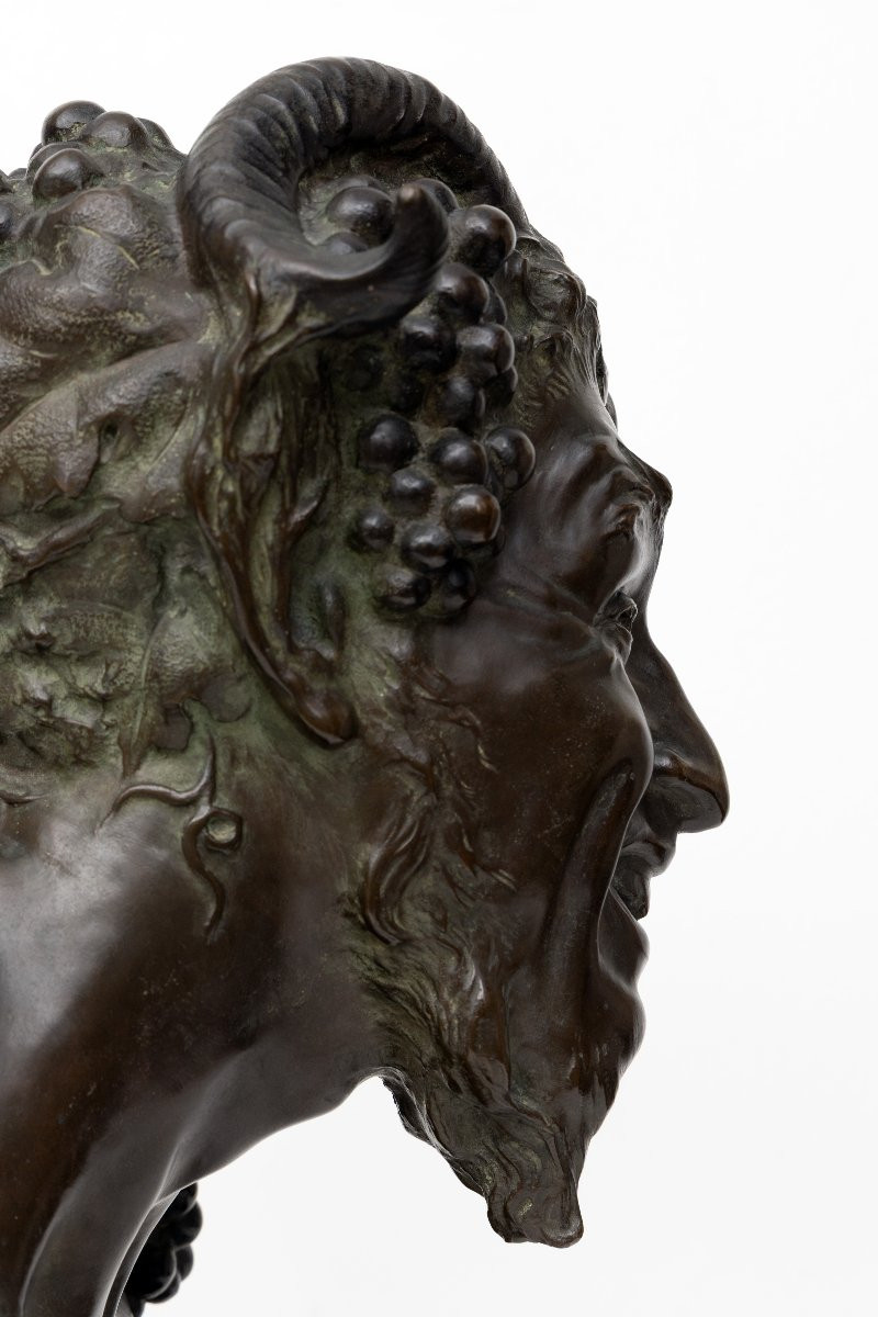 MARQUET Alix – Tête de Faune – Bronze - Vers 1914 - Signé -photo-5