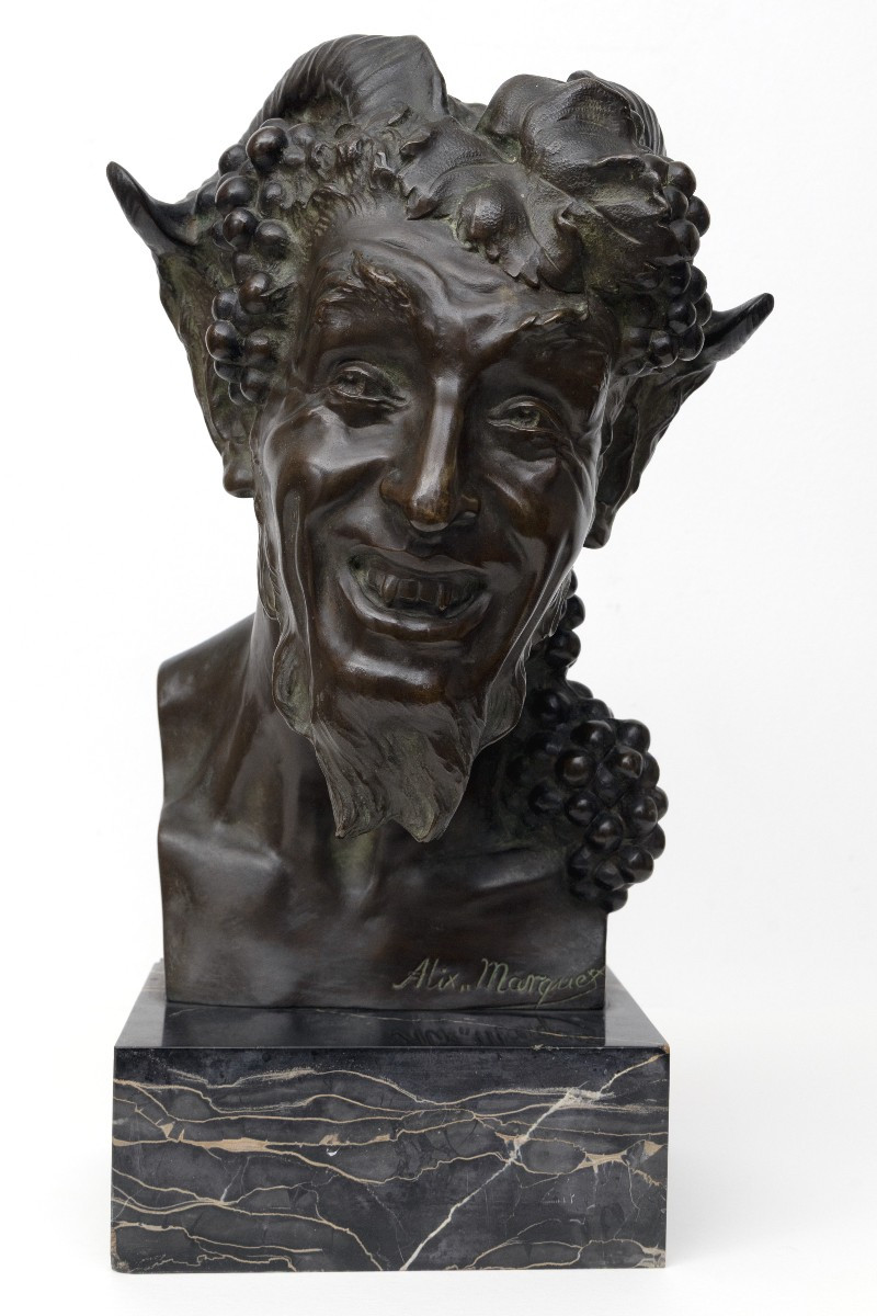 MARQUET Alix – Tête de Faune – Bronze - Vers 1914 - Signé 