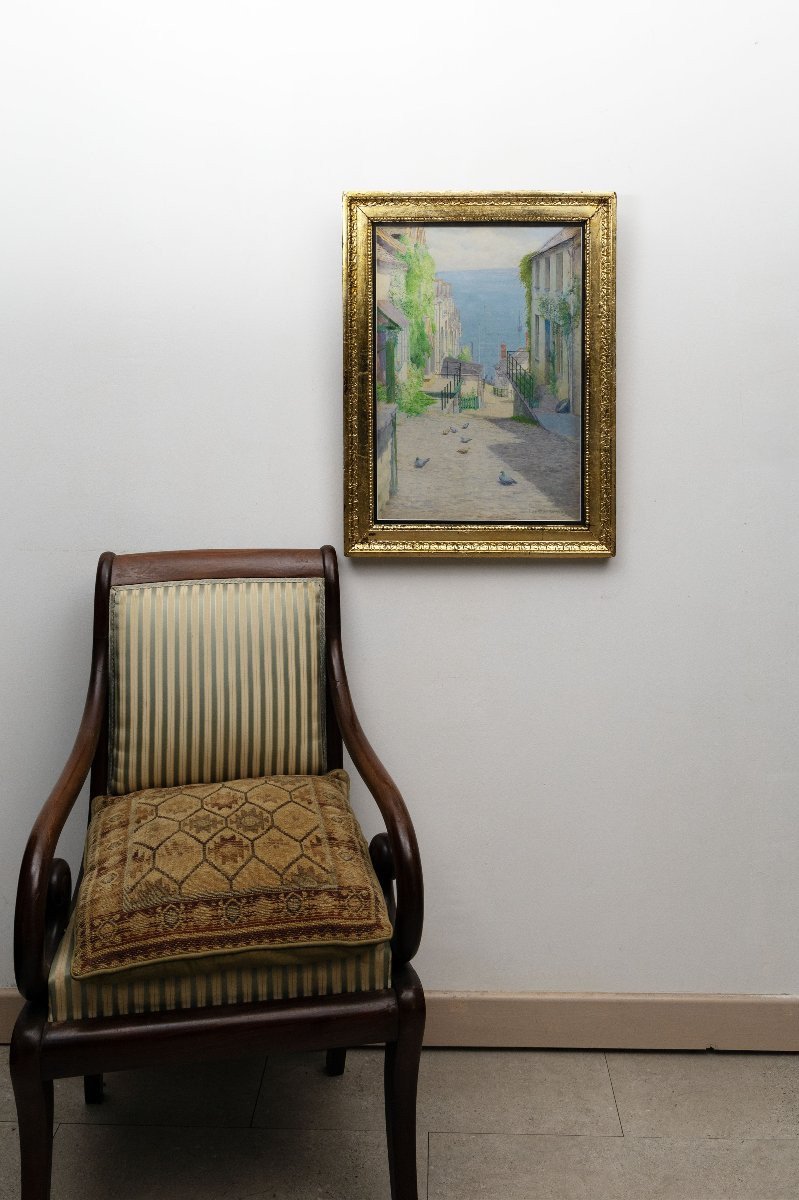 Harry Foster NEWEY – Clovelly Down-a-Long – Aquarelle et crayon – Signée-photo-7