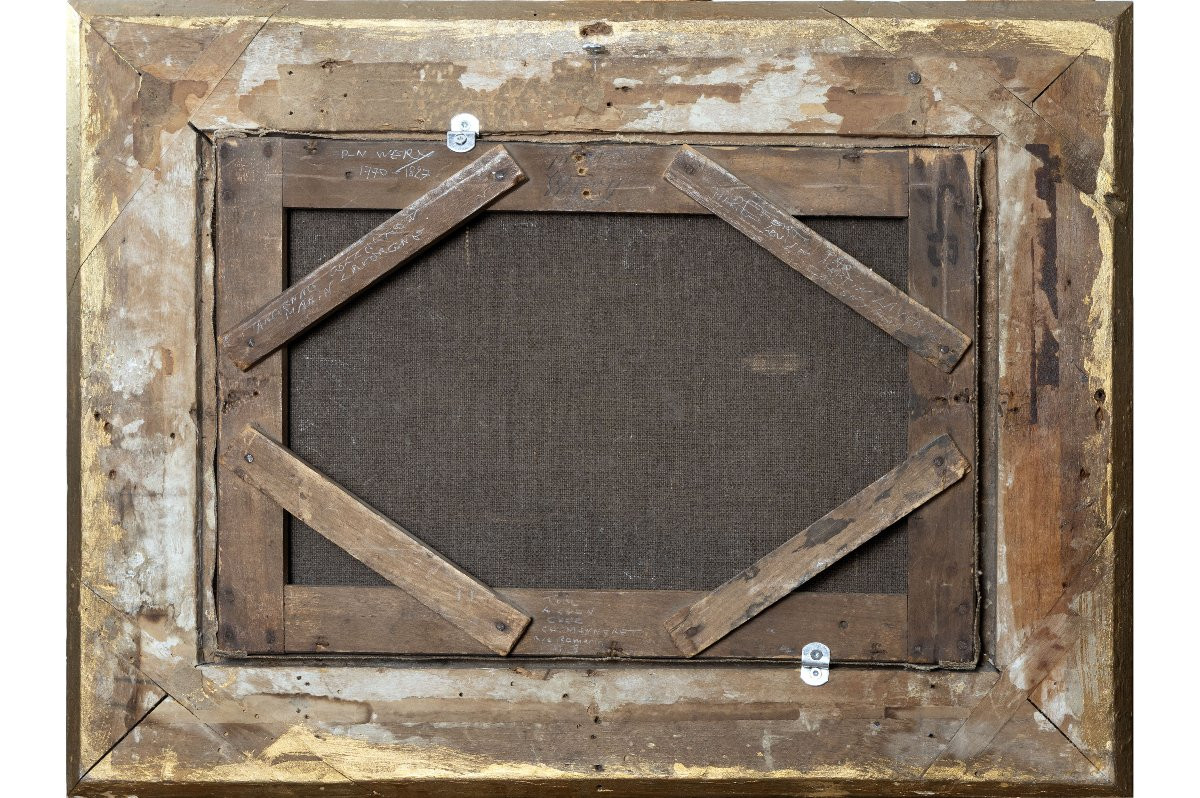 Pierre-nicolas Wéry – Lively Landscape With Medieval Ruins – Oil On Canvas – Early 19th Century-photo-3