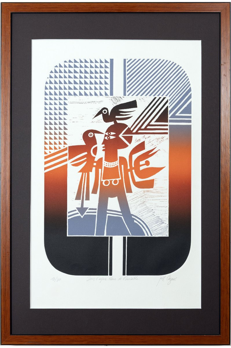 Joël CAZAUX – Dans l’espace blanc de l’invisible – Sérigraphie – Signée-photo-2