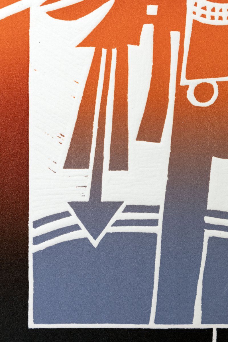 Joël CAZAUX – Dans l’espace blanc de l’invisible – Sérigraphie – Signée-photo-2