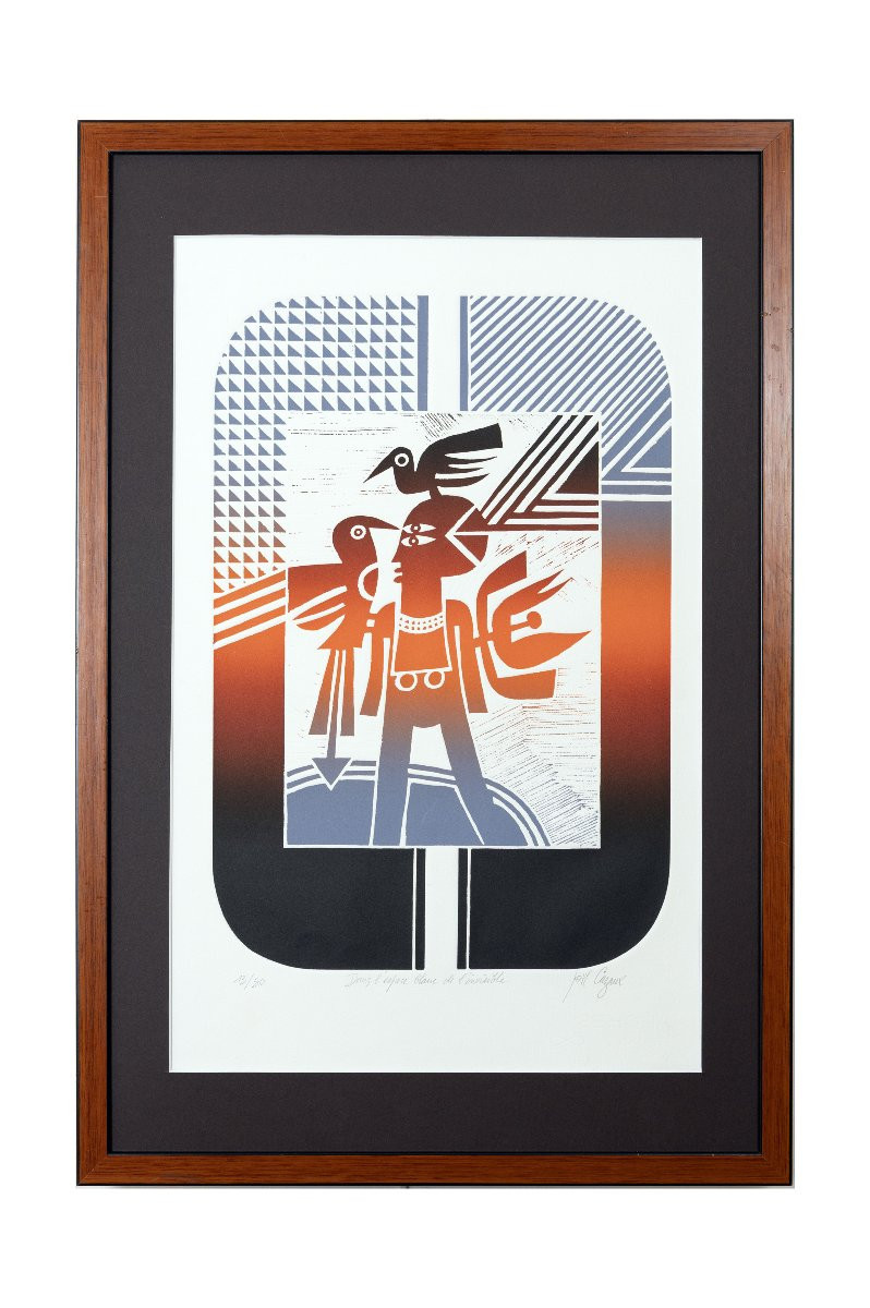 Joël CAZAUX – Dans l’espace blanc de l’invisible – Sérigraphie – Signée-photo-6