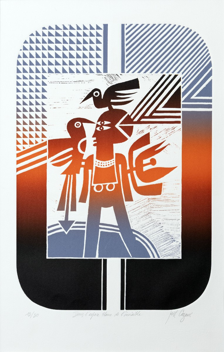 Joël CAZAUX – Dans l’espace blanc de l’invisible – Sérigraphie – Signée