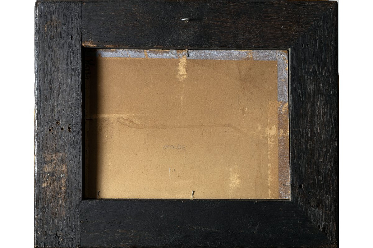 Belgian School, Late 19th Century – View Of The Port Of Ostend, The Emperor's Quay – Oil On Cardboard-photo-3