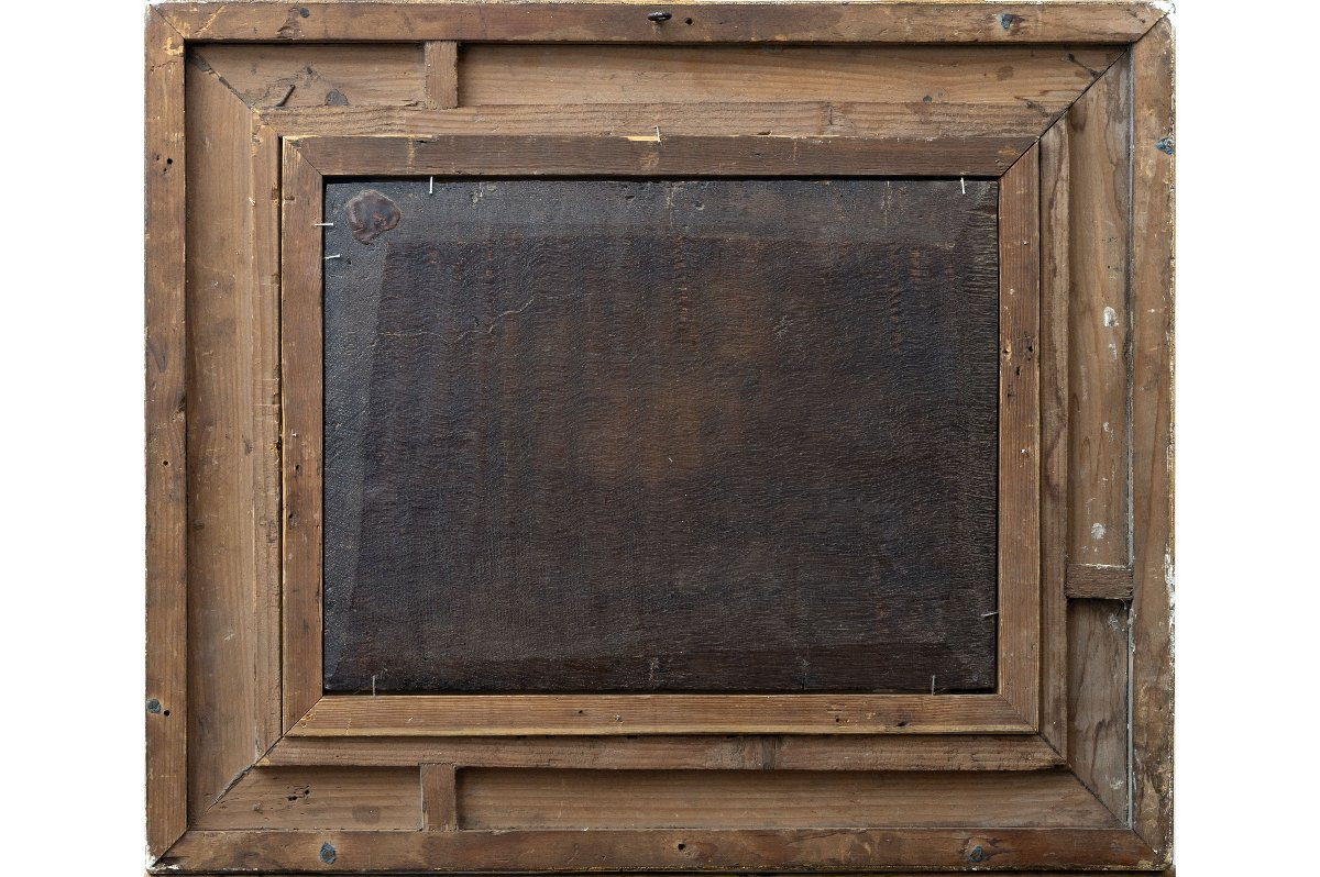 Circle Of Couwenbergh – Flanders – Italianate Landscape Animated By Travelers – 17th Century-photo-3