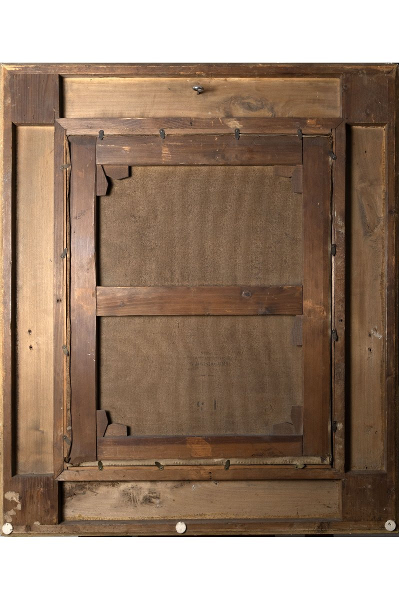 José FRAPPA – Portrait de femme – Huile sur toile – Signée et datée 1879-photo-4