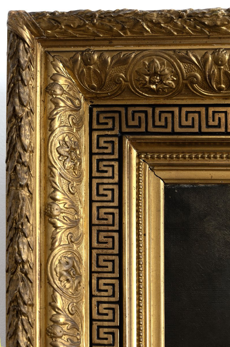 José FRAPPA – Portrait de femme – Huile sur toile – Signée et datée 1879-photo-5