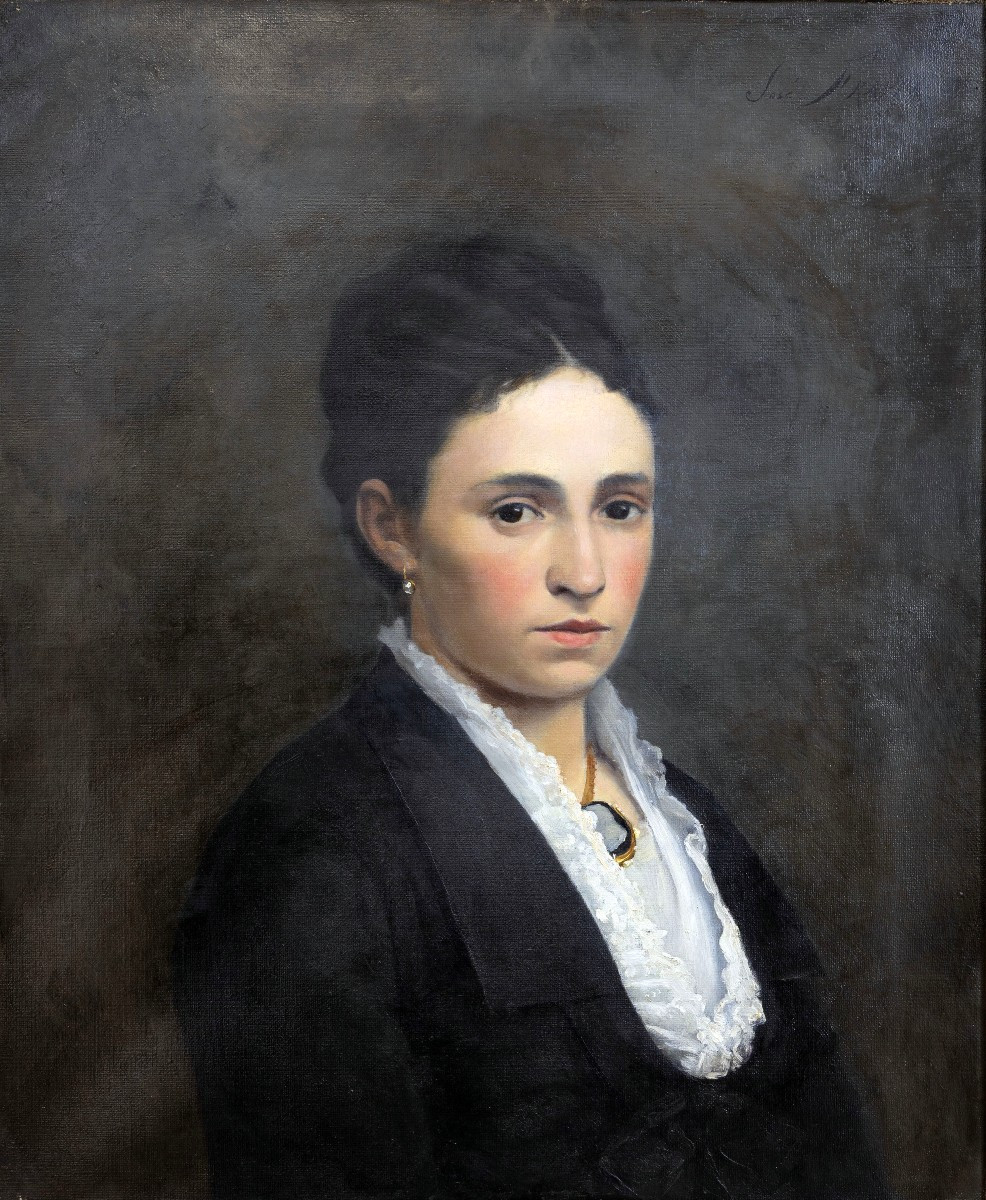 José FRAPPA – Portrait de femme – Huile sur toile – Signée et datée 1879