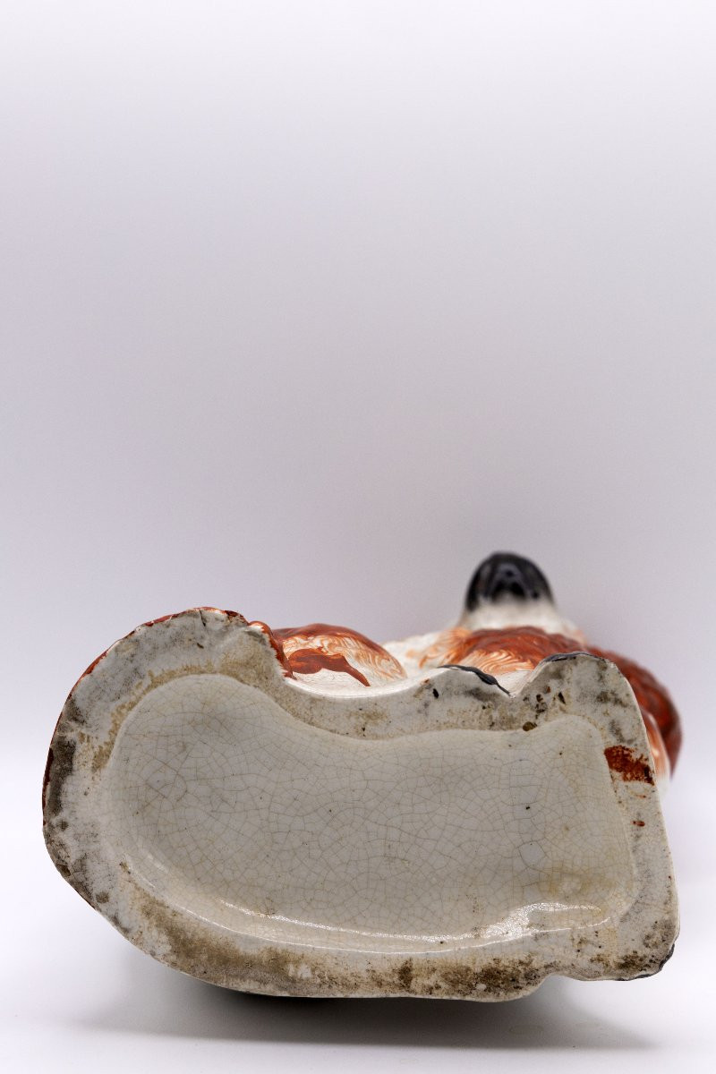 Paire de chiens en céramique Staffordshire,  Angleterre, XIXe-photo-7