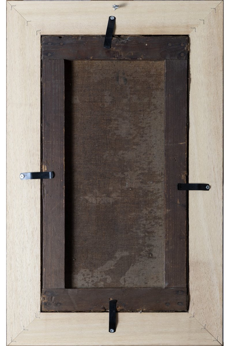 E. MARINO – Crépuscule sur la rivière au moulin – Huile sur toile – Signée -photo-4