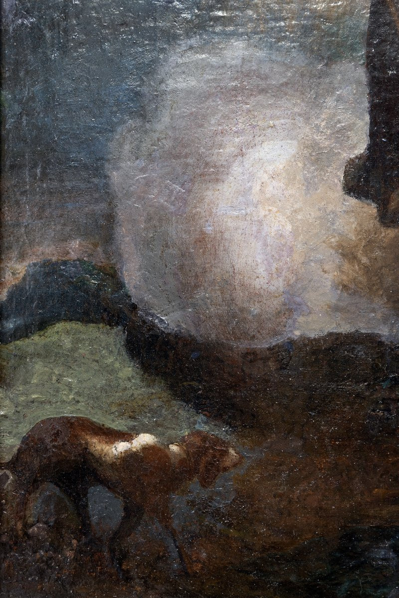 Cercle de Murillo - Saint Roch intercédant pour les pestiférés - Huile sur toile - fin XVIIe-photo-4